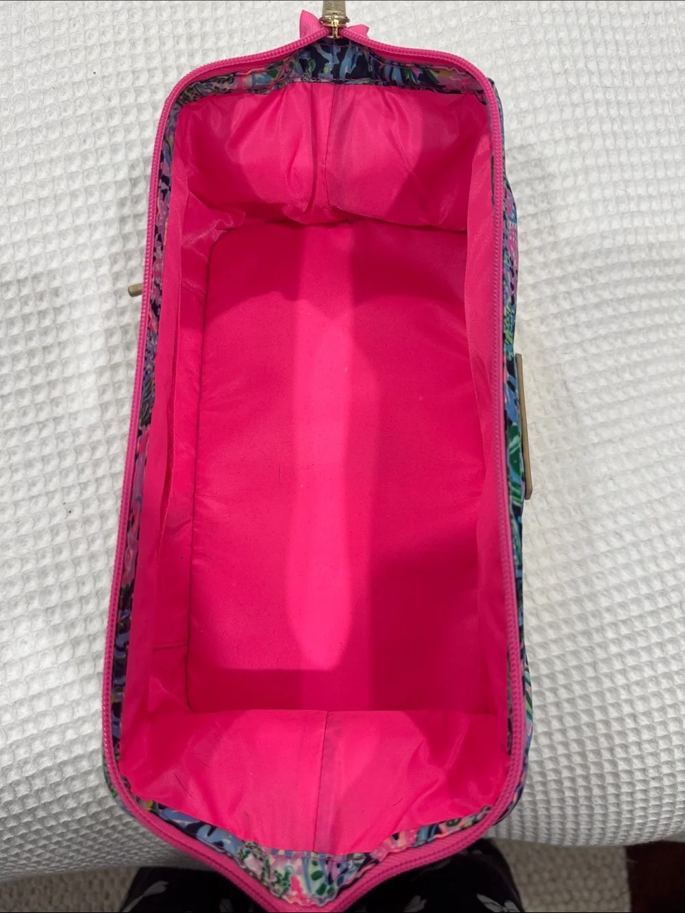 Lilly Pulitzer Floral Pink & Blue Cosmetic Case